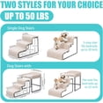 thumbnail image 6 of Dog Window Perch with Stairs, Pet Steps for Small Dogs & , Elevated Platform Bed Indoor Ramp Ladder with Foam Upholstery, 6 of 6