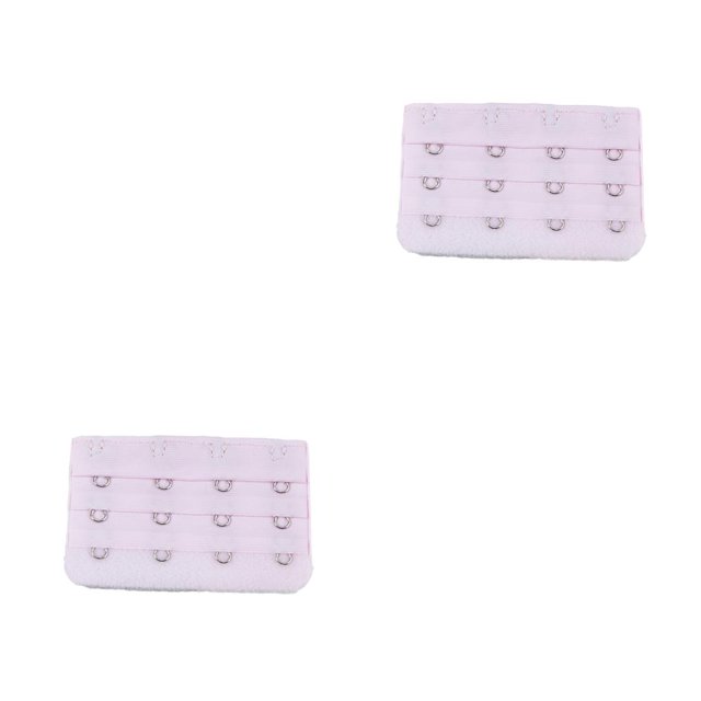 Jumpingount Correa de extensión Extensores de sujetador Hebilla 4 ganchos Accesorios transpirables Longitud elástica Dispositivos de reemplazo rosado 2piezas