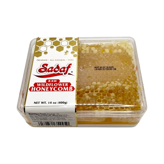 Sadaf Raw Wildflower HoneyComb - Moom E Asal - موم عسل