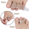 thumbnail image 5 of Women Fashion Broken Toe Wraps Cushioned Bandages Hammer Toe Separator Splints Toe Cushion, 5 of 5