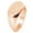 Rose Gold, variant on Sterling Silver Heart Love Arrow Engraved Oval Flat Top Polished Ring