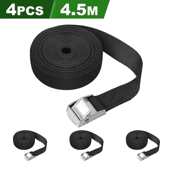 4pcs Multi functional Cargo Bundling Strap Bandage Rope Car Truck Luggage Fixing Strap 2.5cmX450cm