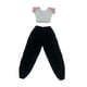 thumbnail image 3 of Ropa figura femenina escala 1/6 Hugo hecha a mano manga corta pantalones miniatura informal accesorios figura acción 12 Rosa, 3 of 9