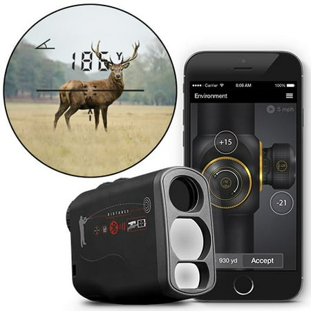 ATN Laser Ballistics 1500 Smart Laser Rangefinder w/Bluetooth, device works with Mil and MOA scopes using ATN Ballistic Calculator (Best Mid Range Fish Finder)