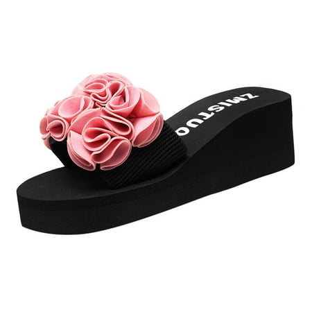 

GNEIKDEING Women s Summer Casual Clip Toe Flip Flops Non-Slip Wedges Beach Slippers Gift on Clearance