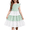 Green-white, variant on Arshiner Girl's Summer Dress Ruffle Sleeve Tiered Casual Party Dresses with Pockets