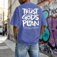 thumbnail image 5 of Christian Graphic T Shirts for Men Trust God's Plan Vintage Acid Wash Tshirt Oversized Faith Back Print Tshirts Short Sleeve Casual Streetwear Summer Tops, 5 of 6