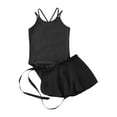 thumbnail image 4 of ranrann Girls Kids Sleeveless Ballet Dance Dress Gymnastic Leotard with Wrap Skirt Dancewear Outfit Black 11-12, 4 of 6