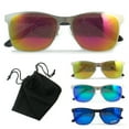 thumbnail image 2 of Men Women Retro Vintage Mirror Sunglasses Sports Driving Classic Frame Pink Lens, 2 of 2