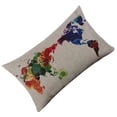 thumbnail image 2 of Youkk Motif coloré Carte Carré Oreillers Décor Taie Canapé-Throw Couverture Taie rectangulaire pillowslip, 2 of 7
