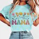 thumbnail image 3 of Tops de Manga Corta de Verano para las Mujeres Imprimir Blusa de Cuello Redondo, Moda Ligera de Poliéster Spandex, 3 of 4