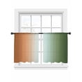 thumbnail image 7 of Sage Green Orange Ombre Sheer Curtains 54 Inch Length 2 Panels Set, Abstract Modern Art Aesthetics Voile Window Treatment Rod Pocket Short Kitchen Curtains Drapes for Bedroom 52"x54"x2, 7 of 7