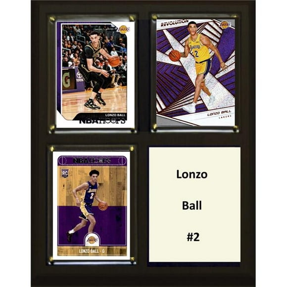 C&I Collectables 810BALL NBA 6 x 8 in. Lonzo Ball Los Angeles Lakers Two Card Plaque