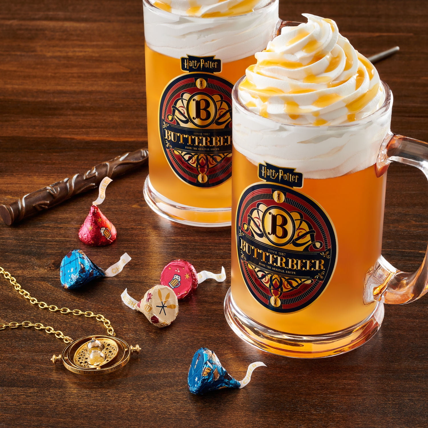 (3 pack) HERSHEY'S KISSES Butterbeer Flavored, Easter Candy Bag, 9 oz