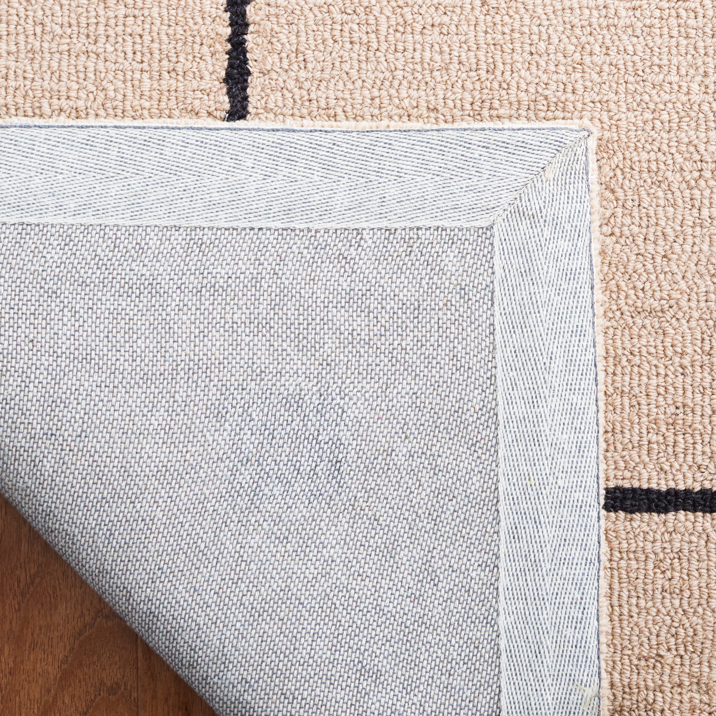 SAFAVIEH Martha Stewart Micro Loop Area Rug, Beige/Black, 4' x 6'