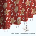 thumbnail image 6 of Red Christmas Gingerbread and Mitten Pattern Shower Curtain 36"x72" ,Bathroom Decorative Shower Curtains Set with 12 Hooks,Modern Waterproof Washable Shower Curtain, 6 of 6