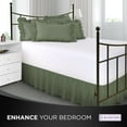 Ruffled Bed Skirt with Split Corners Twin, Sage, 21" Drop Dust Ruffle