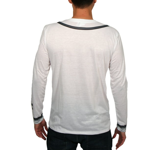 Faux Real - White Tux Big Men's Long Sleeve Tee Shirt, 2XL - Walmart ...