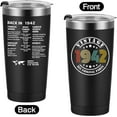 thumbnail image 2 of 80th Birthday Gifts for Men Women Friends, Tumbler 20 oz Stainless Steel Vacuum Insulated Tumblers, Double Sided Printed Birthday Thermos cup, Back in 1942 Old Time Information - Black, 2 of 5