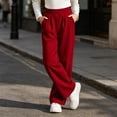 thumbnail image 7 of Nekdswn Girls Wide Leg Sweatpants Teen Fleece Lined Baggy Trousers Stretchy Open Bottom Pull on Slacks Kids Fall Athletic School Pants, 7 of 7