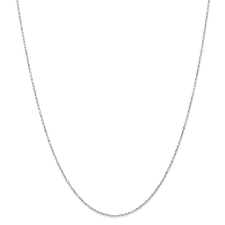 Primal Gold 10 Karat White Gold .95 mm Carded Cable Rope Chain Walmart