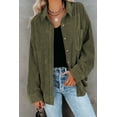 thumbnail image 5 of ONLYSHE Oversized Shackets Women Long Sleeve Button Down Solid Blouse Jackets Vintage Shirt Tops with Chest Pockets, 5 of 7