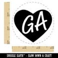 thumbnail image 2 of GA Georgia State in Heart Self-Inking Rubber Stamp Ink Stamper - Brown Ink - Small 3/4 Inch, 2 of 7