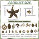 thumbnail image 2 of 80Pcs Alloy Tibetan Style Charms Pendants 20 Style Antique Bronze Dangle Charms Pendants Clock Leaf Owl Starfish Horse Pendants DIY for Earring Bracelet Necklace Keychain Jewelry Making, 2 of 5