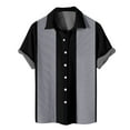thumbnail image 1 of Men's Hawaiian Printed Button Short Sleeve Shirts Men's Casual Fashion Short Sleeve Shirts 7XL, 1 of 4