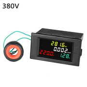 ZAJAIO Color LCD Display Panel Meter Energy Watt Meter With Voltmeter Ammeter Power Meter AC Multimeter 220V 380V 100A