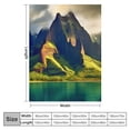 thumbnail image 4 of Pratyus Mountain Water Clouds Print Flannel Throw Blanket for Bed Sofa, Lightweight All Seasons Decor Blanket 60x80in, 4 of 6