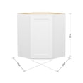 thumbnail image 3 of Furinno Shaker Wall Diagonal Kitchen Cabinet with 1 Door 2 Shelves, Ready to Assemble, 12 D x 24 W x 30 H, White, 3 of 9