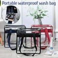 thumbnail image 2 of hengsof Large Clear Cosmetic Makeup Bag, Transparent PVC Tote Shoulder Bag Stadium Approved, Waterproof Clear Toiletry Carry Pouch Makeup Artist Bag Diaper Bag, 2 of 2