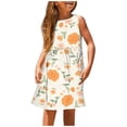thumbnail image 1 of TJAZFJPA Robe pour Bébé Fille 6-9 Mois Mode Fille Mignonne Printemps et Été Imprimée Col Rond Sans Manches Robe Décontractée (2) Robe d'Anniversaire pour Filles, 1 of 5