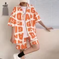 thumbnail image 3 of Conjunto de camiseta y pantalones cortos con alfabeto para hombre, novedad de playa de nailon en conjunto de 2 piezas, conjunto de pantalones cortos para hombre, oferta de camisetas y tops nuevos de e, 3 of 5