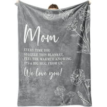 Gifts for Mom Blanket, Mom Birthday Gifts, Birthday Gifts for Mom from Daughter Son, Mom Gifts for Mothers Day Christmas, Super Soft Flannel Throw Blanket for Mom 60" x 50", Blue