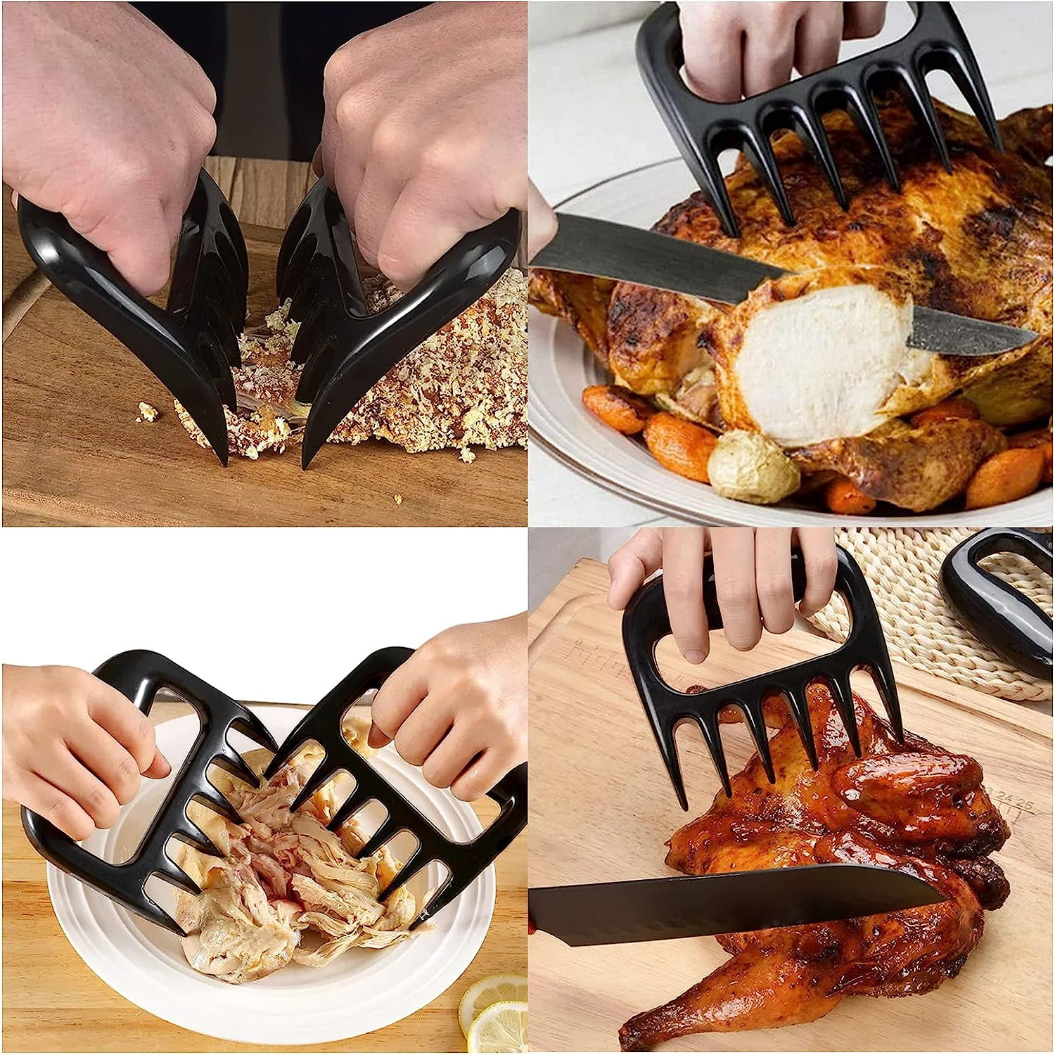 Meat Shredder, BBQ Shredding Claw Tools, Pork Pullers Meat Shred Claws,  Metal Pulling Forks Barbecue Claws, Chicken, Turkey, Brisket, etc