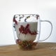 thumbnail image 2 of Vaso de agua genérico de vidrio borosilicato de doble pared con flores secas, 350 ml, 2 of 9