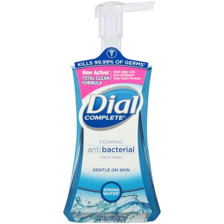 Dial Complete Antibacterial Foaming Hand Wash, Spring Water, 7.5 Ounce
