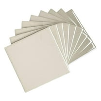 6 in Ceramic Tile Gloss 6x6 Box of 8 Piece for Bathroom Wall and Kitchen Backsplash by (Almond)