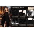 thumbnail image 5 of Halloween Girl's Witch Dress Cosplay Fall Y2K Off Shoulder Lace Up Mesh A Line Party Birthday Prom Short Dresses for Halloween Cosplay, 5 of 6