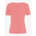 thumbnail image 5 of Women's Casual Short Sleeve Scoop Neck Summer Tops Ribbed Knit Slim Fit Tee Shirts, 5 of 5