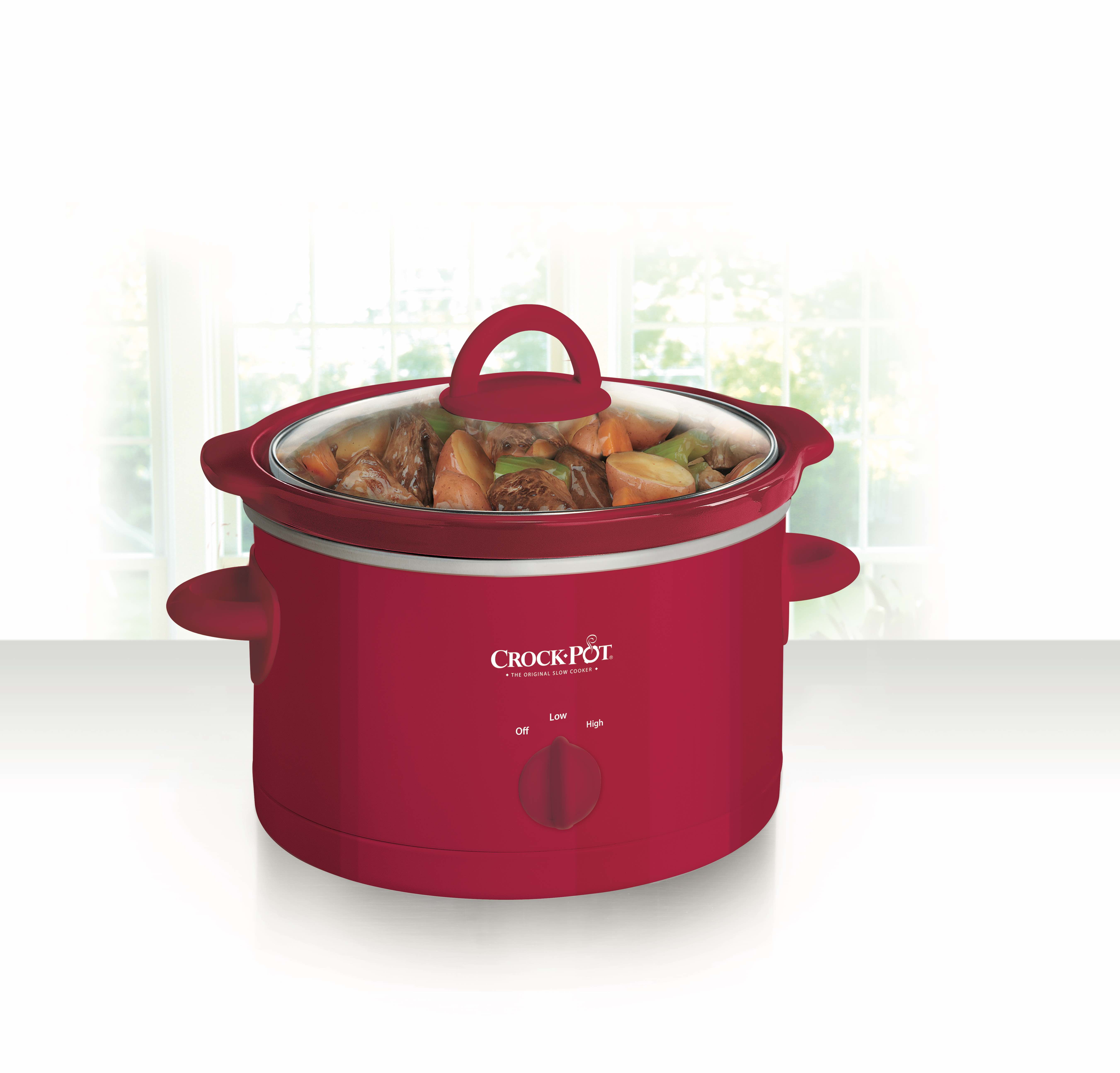 lærer gravid Rede Crock-Pot 2 Quart Manual Slow Cooker, Red - Walmart.com