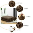 thumbnail image 5 of PiccoCasa Super Soft Warm 100% Cotton Cable Knit Throw Blanket for Sofa Couch Bedding Home Brown 47 x 70 Inch, 5 of 7