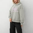 thumbnail image 4 of Kaprioy Womens Long Sleeve Hoodies Oversized Pullover Sweatshirts Fall Fashion Clothes Trendy Going Out Tops Grey, XL, 4 of 5