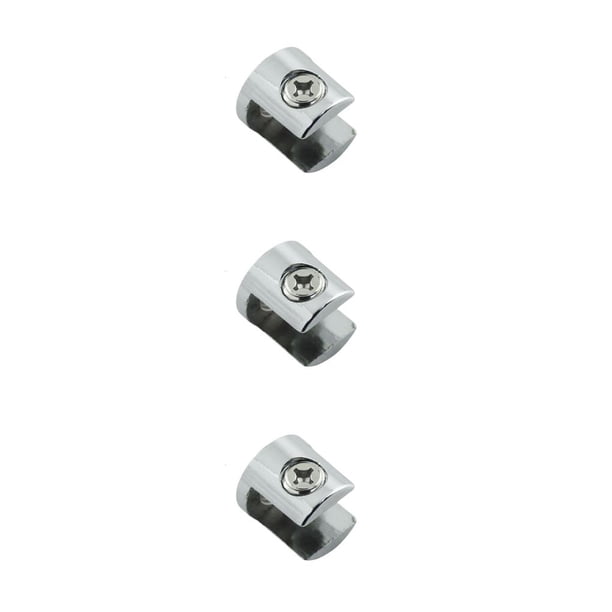 Kenally Abrazadera de vidrio, portátil, antioxidante, de alta resistencia, electrochapado, soporte de tablón de balcón pulido, Hardware de Type1 NO1