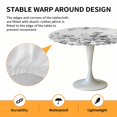 thumbnail image 2 of Elastic Fitted Round Tablecloth, Grey Eucalyptus Leaves Waterproof Stretch Table Cover for 55"-60" Tables, Watercolor Spring Summer Botanical Washable Outdoor Tablecloths for Patio, Picnic, Camping, 2 of 9