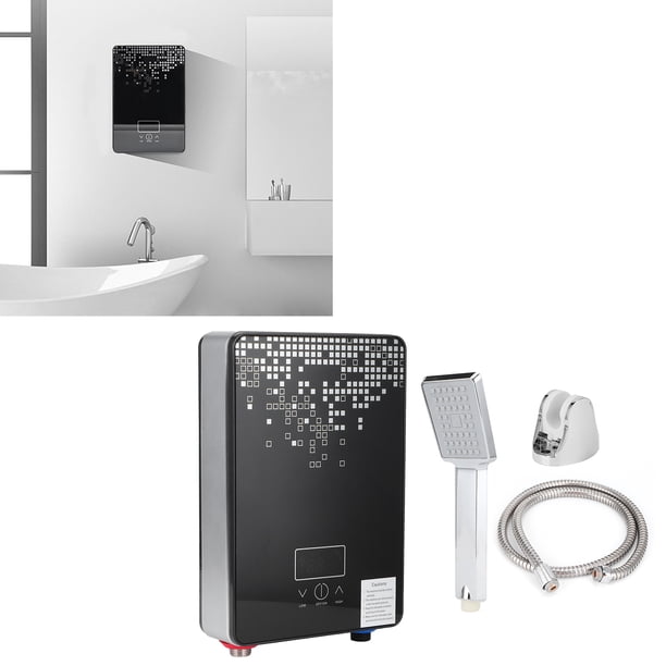 Calentador de Agua, 6500W Calentador de Agua Instantános Calentador Instantáno Portátil Con Bañera de HidromasaJe Con Cabezal de Ducha Kit para el Baño Hotel Hotel Kitchen