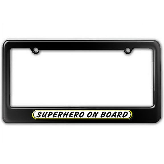Superhero On Board License Plate Frame