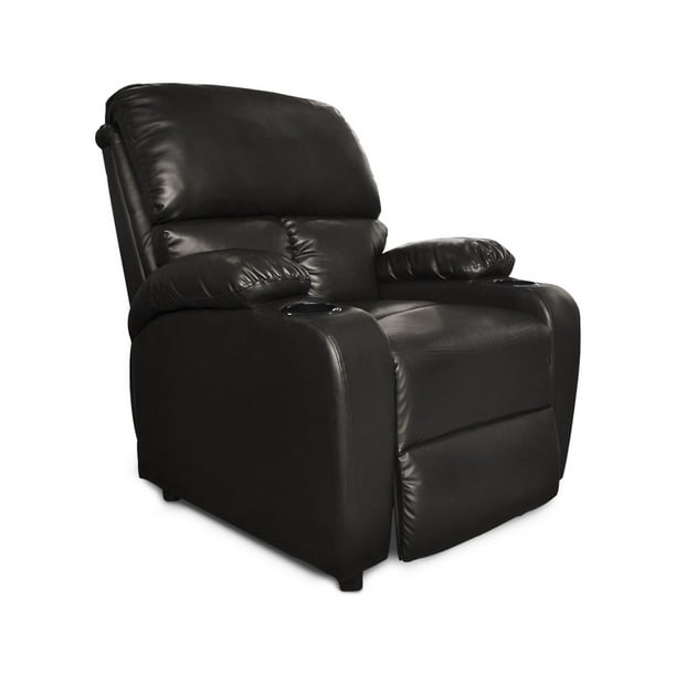 Sillon Reposet Reclinable Individual Tapizado en Simil Cuero cafe Midtown Concept Sofa Reclinable